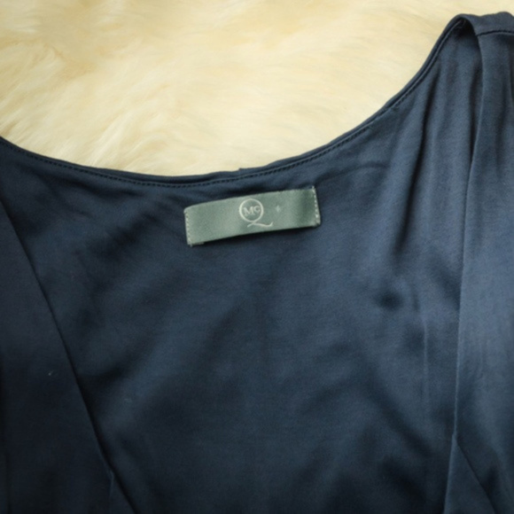 Alexander McQueen McQ S Solid Blue Pleated Dress - Picture 6 of 6